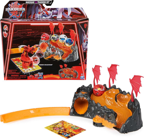 Bakugan Training Set with Titanium Dragonoid, Dragon Clan Themed, Customizable Action Figure, Trading Cards, and Playset, Kids Toys for Boys and G...