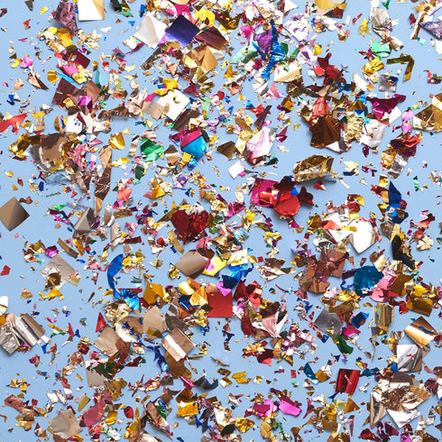 Jumbo Mylar Rainbow Foil Confetti - Glittering Metallic Confetti for New Year's, Surprises, Birthdays, Photoshoots, Engagements, and Weddings (300...