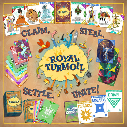 Royal Turmoil – New Wildly Fun Card Game for Kids 8-12, for Kids and Adults, Family Game and Learning Game for Family Night with Fast Setup and Fu...