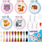 WATINC 5Pcs Embroidery Kit for Kids Stamped Cross Stitch DIY Key Chain with Woodland Animal Patterns Needlepoint Starter Kits Craft Supplies for B...