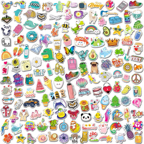 300 PCS Cute Stickers Vsco Stickers for Water Bottles Waterproof Cute Stickers for Kids Teens Girls Aesthetic Vinyl Stickers for Water Bottles Fla...