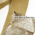 MEEDEE Champagne Gold Ribbon Gold Wired Ribbon 2.5 Inch Metallic Ribbon by 25 Yards Gold Glitter Ribbon for Christmas Tree Champagne Christmas Rib...