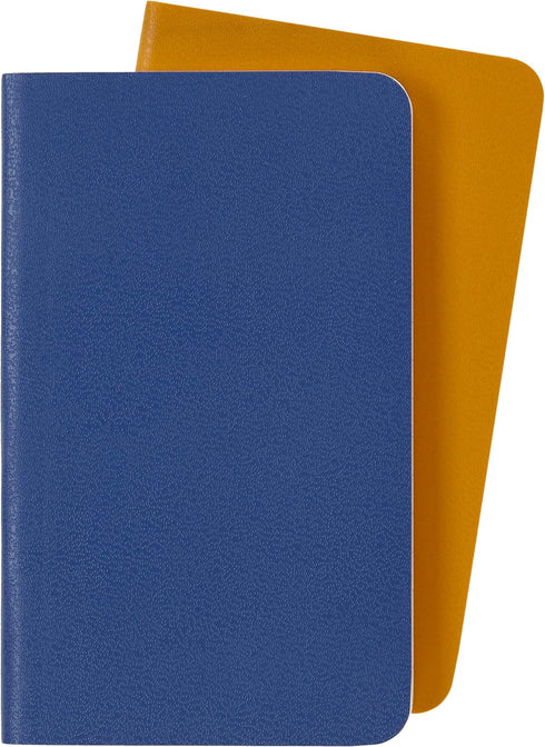 Moleskine Volant Journal, Soft Cover, XS (2.5" x 4") Plain/Blank, Forget-Me-Not Blue/Amber Yellow, 56 Pages (Set of 2)...