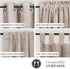 Kenney Chelsea Ball End Window Curtain Rod - Adjustable 28 to 48 Inches, Extendable Set, Black...