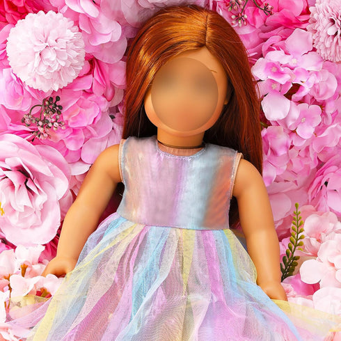 BARWA Doll Clothes and Accessories for 18 inch Dolls Mermaid Casual Tutu Dress, Outfits, Swimsuit, Underwear… (J: 2 pcs Rainbow Tutu Dresses)...