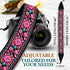Art Tribute Pink Woven Camera Strap For All DSLR and SLR Camera, Embroidered Elegant Universal Neck & Shoulder Strap, BOHO Pattern. Best Gift for ...