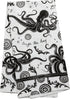 Karma Gifts KA101944 Black And White Boho Tea Towel,Cotton, Octopus 18" x 22"...