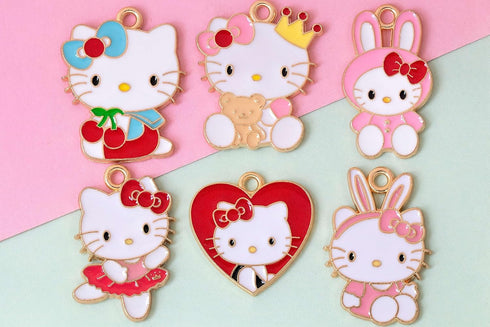 Anjulery 36 Pieces Enamel Cat Charms for Jewelry Making - Cute Kitty Charm for Bracelets Necklaces Earrings Pendants Crafts (36Pcs K6B)...