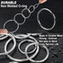 90Pcs 6 Sizes Silver Metal O Rings Multi-Purpose Heavy Duty Round Ring for Hardware Bags Belts Dog Leashes Hanging Basket DIY Craft Supplies, 15mm...
