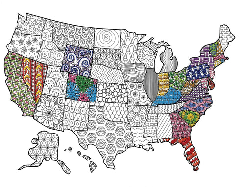 Design Works Crafts USA Map Zenbroidery Kit......