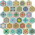 MORCART 30PCS Hexagon Fridge Magnets, Cute Locker Magnets, Decorative Magnets for Refrigerator Whiteboard Cabinet Office Kitchen Blackboard Gift f...