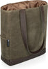 Legacy - a Picnic Time Brand, Bottle Insulated Wine Bag, Distressed Waxed Canvas Wine Tote Bag, Wine Gift Bag...