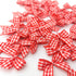 50pcs 1.2-Inch Mini Red Gingham Ribbon Bows for Crafts Plaid Ribbon Bows Appliques for Christmas Ornament Embellishment Decoration(Red)...