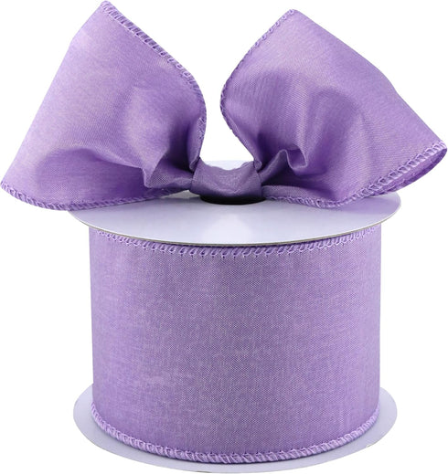 Purple Wired Ribbon 2.5" x 10 Yard Lavender Wired Ribbon for Bows Making Lilac Ribbon for Gift Wrapping, Wreaths, Crafts, Home Decor, Wedding Pew ...