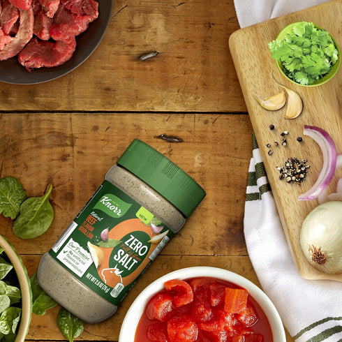 Knorr Zero Salt Powder Bouillon For Sauces, Gravies And Soups, Natural Beef Flavor Bouillon With No Artificial Flavors Or Preservatives 2.6oz...