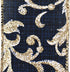 Homeford Christmas Glittered Scroll Filigree Faux Linen Wired Ribbon, 2-1/2-inch, 10-Yard, Navy...