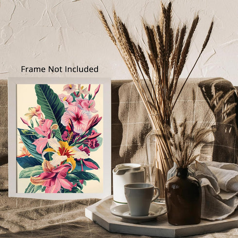 Posterizer 1 pcs-pink dainty bouquet of flowers-Floral & Botanical Art-Abstract & Modern Art-Decor for Home & Office- UNFRAMED Wall Art...