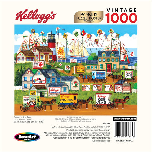 RoseArt - Kellogg's - Town by The Sea - 1000 Piece Jigsaw Puzzles for Adults...