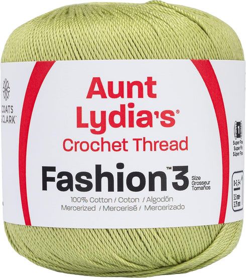 Coats Crochet Aunt Lydia's Fashion Crochet, Cotton Size 3, Lime...
