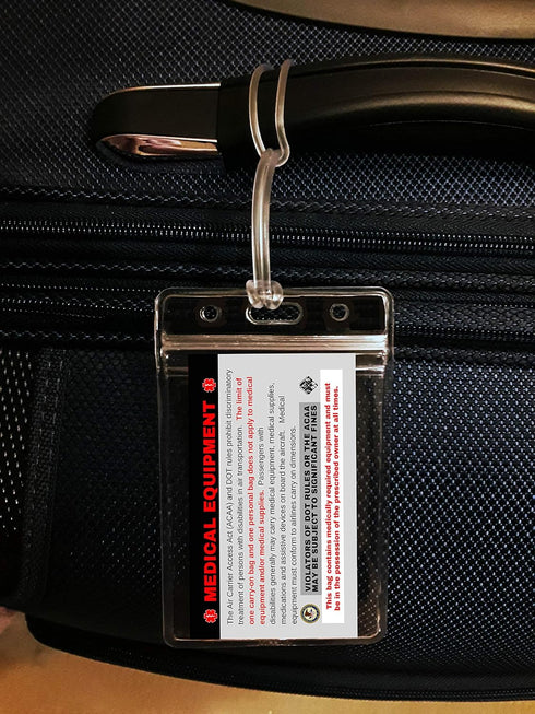 BiPAP Medical Equipment Luggage Tag - Handle with Care, DOT and ACAA regulations (Lug-BiPAP -329) Quantity (2)...