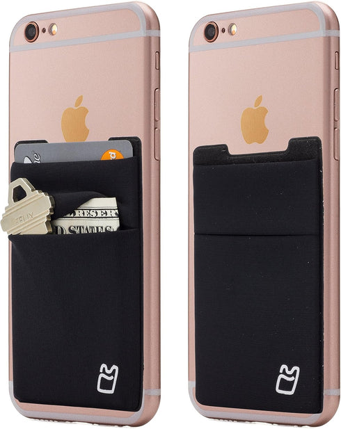 Wallet | Card and Money Holder for Cell Phone | Sticks On Case (Black 2)......