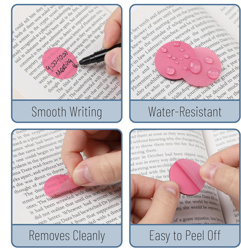 Mr. Pen- Transparent Sticky Notes, 560 Pcs, Assorted Colors, Round Translucent Sticky Notes, Sticky Note Tabs, See Through Sticky Notes Transparen...