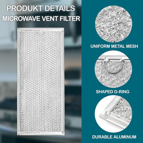 Replacement for Whirlpool W10208631A Filter, GE WB06X10596, AP5617368 Grease Filter for Many Microwaves filter 13 x 6 (Packed in Box) (2-Pack)...