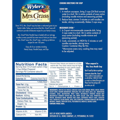 Wyler's Mrs. Grass Extra Noodles Soup Mix, 5.2 oz Box...