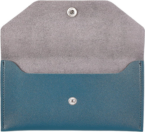 Blue Leather Cash Envelope Wallet Leather Money Wallet Organizer for Cash Reusable Money Bag Pouch Budget Binder Waterproof Slim Budget Envelope f...