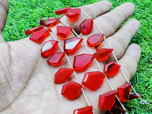 1 Strand Coral Quartz 10 Pcs Beads Size 4X14-5X20Mm Fancy Shape Cut Faceted Beads For Jewellery Making, Beading & Craft Supplies Kcrafts-Rk_K04...