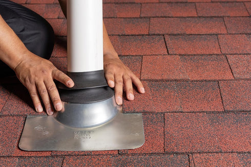 Oatey Oatey-14137 14137 Rain collar 3"-4" No-Calk Roof Flashing, 1 Count (Pack of 1), Black...