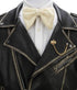 AN KINGPiiN Men's Golden Crown with Stone Detailing Hanging Chain Brooch...