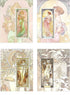 ArtDash Brand Premium Art Nouveau Reproductions: The Four Seasons ~ Set of 4 Easy-to-Frame 8"×10" Prints (AN086) by Alphonse Mucha...