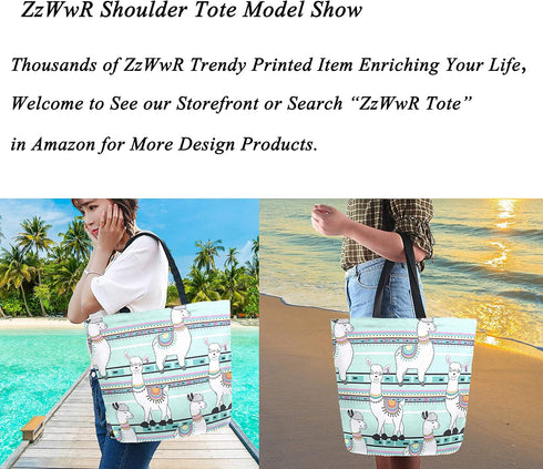 Chic Cute Fashion Style Pattern Extra Large Shoulder Tote Bag for Beach Travel Weekender Gym Grocery Shopping...