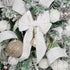 MEEDEE White Crushed Velvet Ribbon 2.5 Inch Velvet Wired Ribbon Crushed Velvet Christmas Ribbon 10 Yards White Velvet Ribbon for Christmas Tree De...