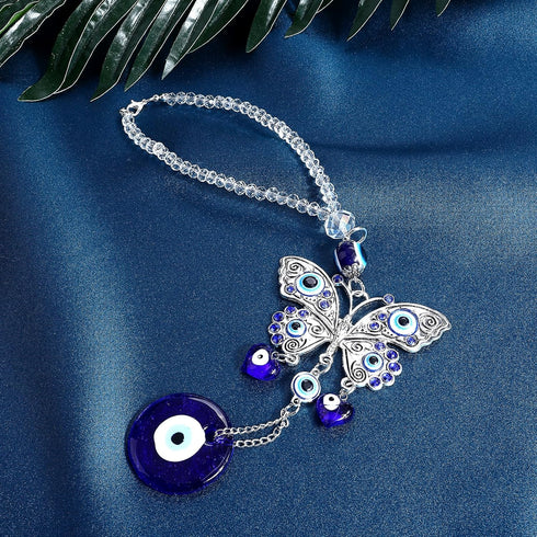 Cobee Evil Eye Car Hanging Ornament- Evil Blue Eye Charms for Car Rear View Mirror, Evil Eye Beaded Decor Car Charms Pendant, Car Amulet Ornament ...