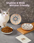 Nonslip Cat Bowls — Ceramic Cat Bowl Whisker Friendly Shallow Cat Food Dish Cute Flat Cat Bowl Wide Small Cat Feeding Bowls, 3PCS, Anti Whisker Fa...