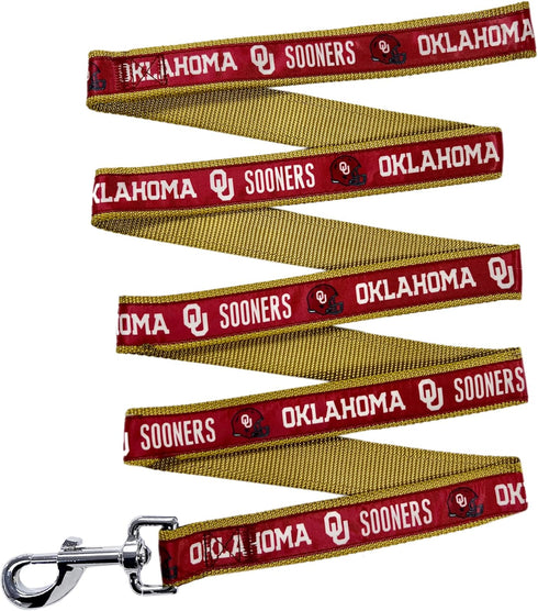 Pets First Collegiate Pet Accessories, Dog Leash, Oklahoma Sooners, Large...