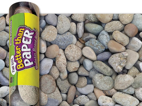 Teacher Created Resources Fun Size Better Than Paper Bulletin Board Roll, 18" x 12', Rock Pebbles...