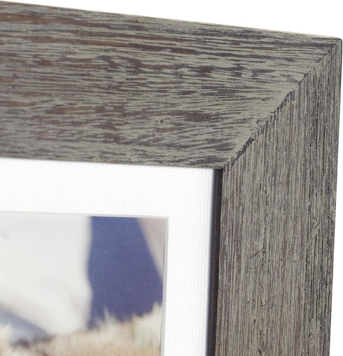 Malden International Designs Manhattan Distressed Mat Picture Frame, 3 Option, 3-5x7 , Gray...