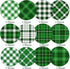 Whaline 24 Sheets St. Patrick's Day Green Plaid Pattern Paper Scrapbook Specialty Paper Double Sided Decorative Craft Paper For DIY Card Making Ph...
