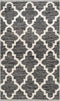 SAFAVIEH Montauk Collection Accent Rug - 2'6" x 4', Black & Ivory, Handmade Trellis Cotton, Ideal for High Traffic Areas in Entryway, Living Room,...