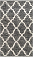 SAFAVIEH Montauk Collection Accent Rug - 2'6" x 4', Black & Ivory, Handmade Trellis Cotton, Ideal for High Traffic Areas in Entryway, Living Room,...