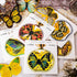 80 Pieces Large Size Hot Stamping Butterfly Stickers,Iridescent Transparent Resin Sticker Decals for Scrapbook Junk Journal Bullet Journals Planne...