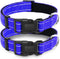 2 Pack Reflective Dog Collar with Safety Locking Buckle, Adjustable Soft Breathable Comfortable Nylon Pet Collar for Small, Medium and Large Dogs,...