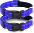 2 Pack Reflective Dog Collar with Safety Locking Buckle, Adjustable Soft Breathable Comfortable Nylon Pet Collar for Small, Medium and Large Dogs,...