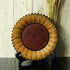 CVHOMEDECO. Sunflower Shape Plate Primitives Rustic Display Wooden Plate Home and Office Décor Art, 11 Inch (Mustard Plate Only)...