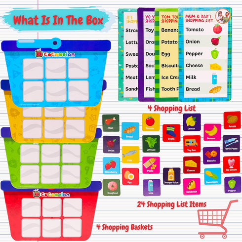 Toyland® Cocomelon Lets Go Shopping Picture Puzzle Game - 4 Puzzles - Toddler Games - Age 3 Years +...