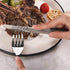 New Star Foodservice 58994 Stainless Steel Steak Knife, 4.5-Inch Rounded Serrated Blade with Plastic Handle, Set of 12...