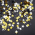 Metallic Multi-Colored Star Confetti - 10mm, Silver, Black, Gold - 30g...